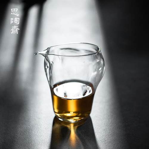 璃思陶斋高硅耐玻璃公道硼杯热鹰嘴VZX玻公杯高档分茶器茶道茶具