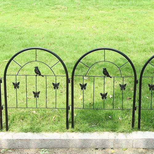 户公花园铁艺小篱笆庭院外屏风装围栏园花圃爬饰藤架HMQ-6铁免挖