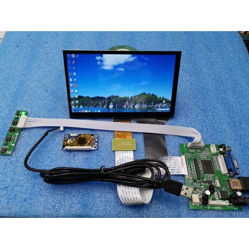 7寸linux触摸显示模组套件1024X600多点电容控制显倒车优先IPS屏