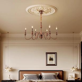 美式复古灯客厅餐厅卧田室主吊灯乡法式村园简约大气蜡烛书59375