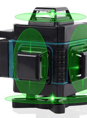 高精度水绿平仪WGS数显蓝色16线＋三脚4D光自动打准线铺地砖架贴