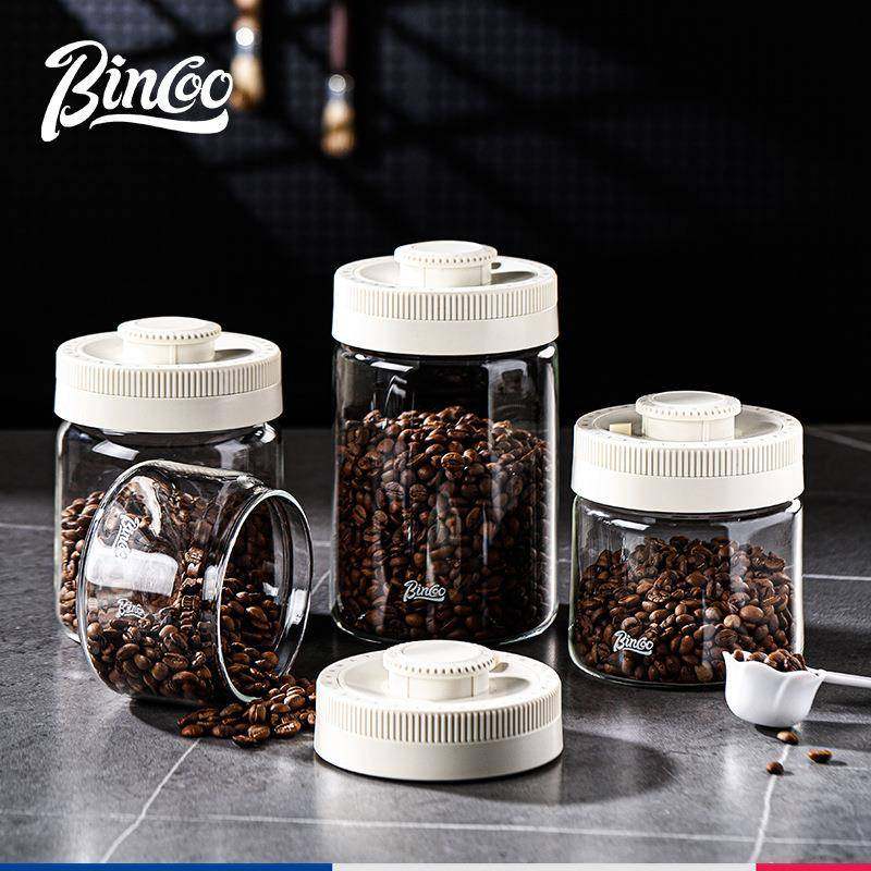 Bincoo储咖啡保存罐玻璃豆密封无品牌/罐咖啡粉罐存罐防潮真空储