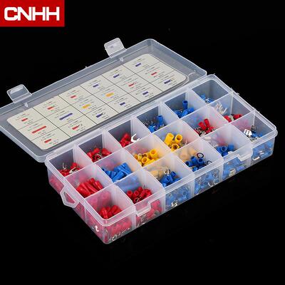 跨境电商货源525PCS冷压端子组合套装 18款盒装连接端子组合