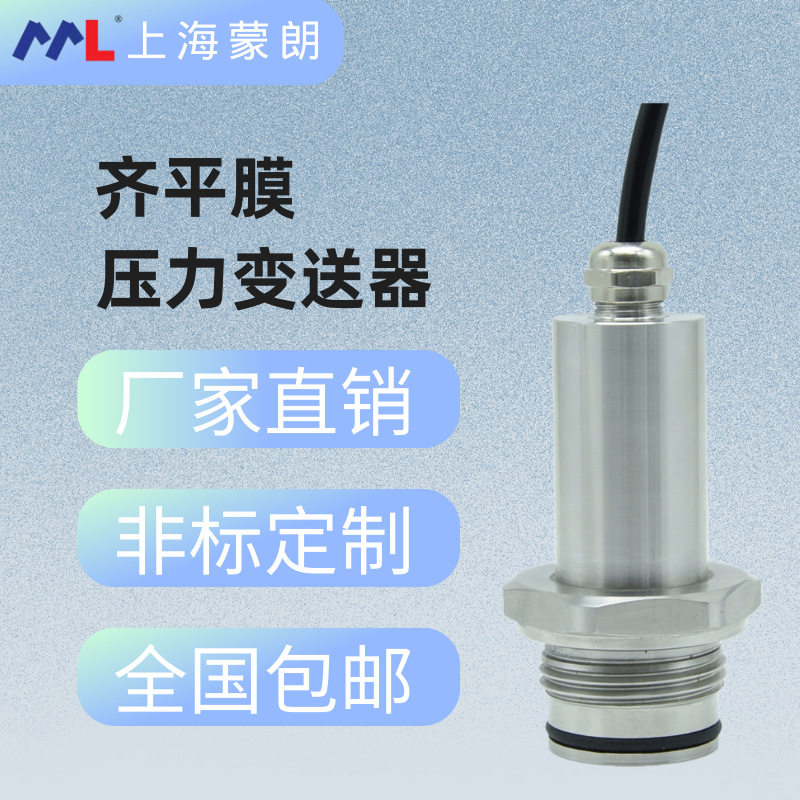 MP2437齐平膜压力变送器无腔硬平膜压力变送器G1寸螺纹高粘稠压力