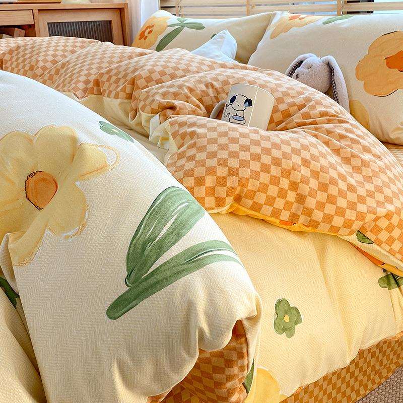 被套磨毛床上四件套秋冬2025新款冬季舒适家用宿舍被套床单床品