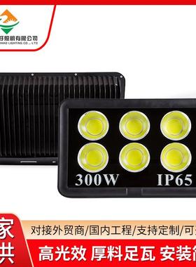 投光灯led200w泛光灯户外防水厚铝可调角度cob市电款投光灯
