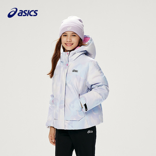 ASICS/亚瑟士儿童25年女童宽松短款版型羽绒服保暖防风透湿外套