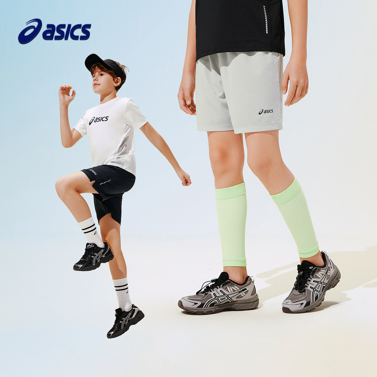 亚瑟士儿童短裤2026夏季新款童装女童轻薄速干运动五分裤男童裤子