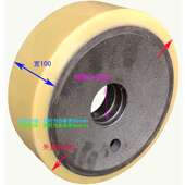 1.6吨林德叉车承重轮前轮285 Linde仓储堆垛机负载轮支撑轮 100