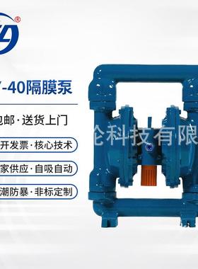 气动隔膜泵QBY-40铸铁 自吸排污泵橡胶膜片 TPFE膜片压滤机专用泵