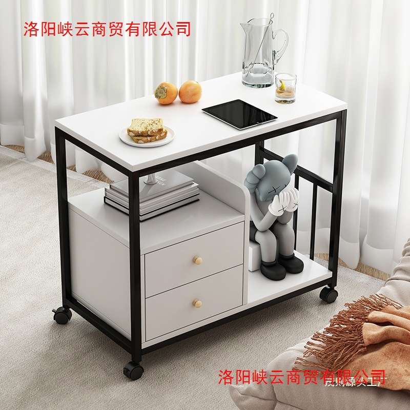 边几客厅移动边柜带轮小茶台茶水柜沙发侧边柜阳台小桌子小茶几