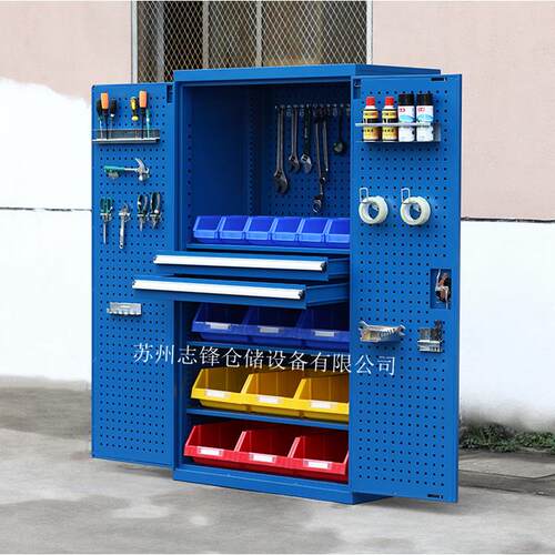 车间重型钳工柜加厚双开门工具柜透明玻璃带挂板抽屉安全工具柜