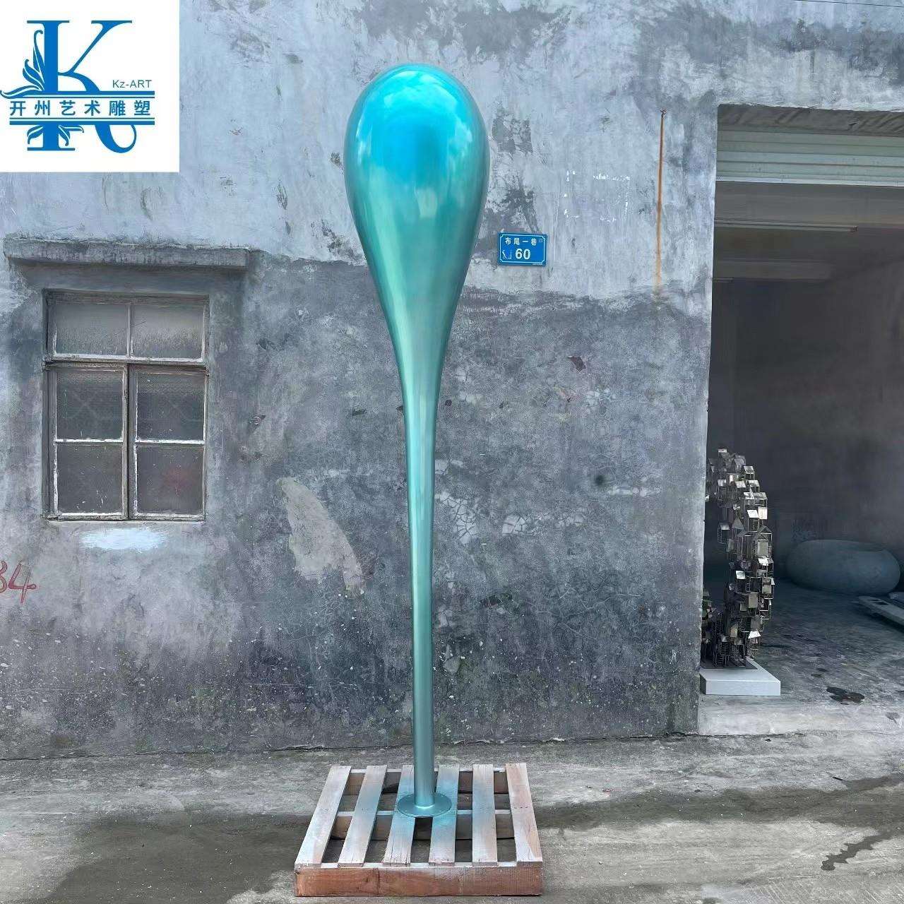 售楼部酒店大堂电镀水滴吊饰艺术装饰雕塑楼梯间过道玄关美陈挂件