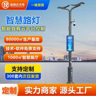 智慧路灯智慧灯杆显示屏充电桩监控含云平台6米7米8米厂家直销