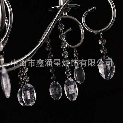 直供新款20头欧式吊灯铁艺婚庆道具电镀金属吊顶布置灯具