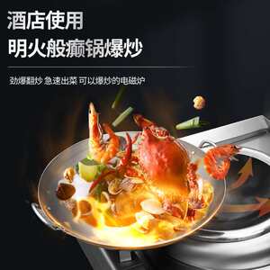 鑫沃嘉商用电磁炉 餐厅双头单尾小炒炉12/15KW饭店双眼单尾猛火灶