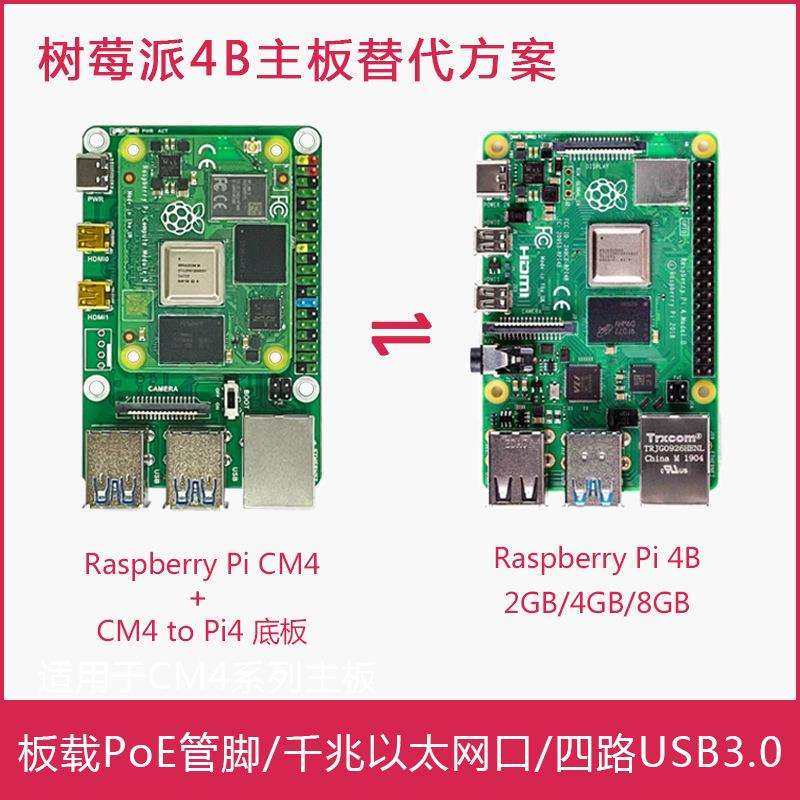 树莓派CM4转Pi 4扩展板 树莓派4B替代板 Raspberry Pi 4B替代方案,电子元器件市场,其它元器件,淘宝优惠券,粉丝福利购,淘宝优惠卷