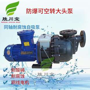 胜川宝0.75KW自吸泵PP防爆可空转大头泵化工泵CMFB CCH 40012NBH