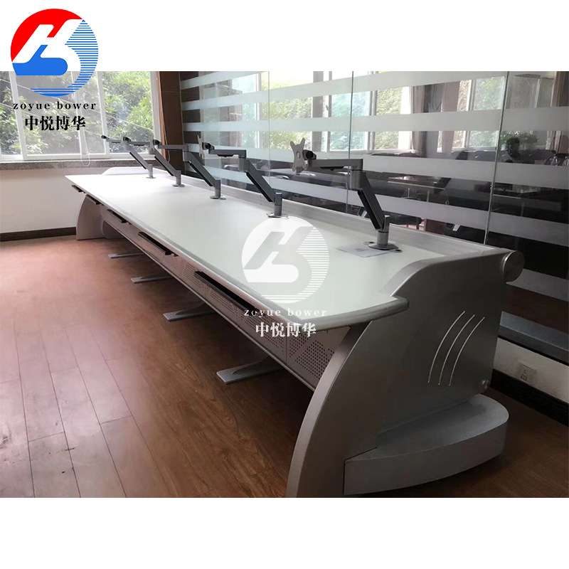 厂家直供监控操作台控制台指挥中心调度台新闻桌钢制电脑工作台
