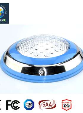 IP68不锈钢304彩色DMX512遥控水下照明9W12WLED挂壁泳池灯防水