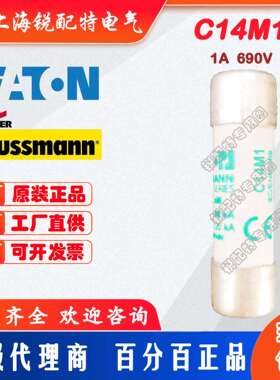 C14M1陶瓷管保险丝 690V1A 14X51 巴斯曼BUSSMANN熔断器