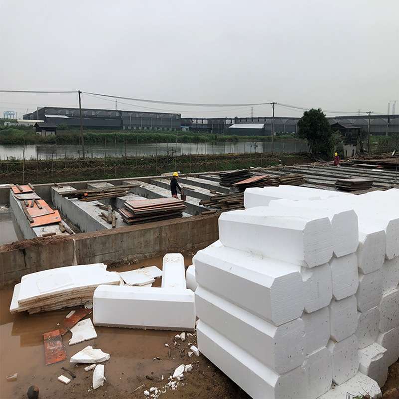 定 制硬板塑料泡沫块圆形实心白色ps泡沫柱工地高密度填充泡沫板