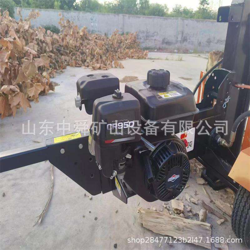 外贸可拖挂移动劈柴机 18吨25吨液压果园林业劈木机 树疙瘩劈柴机