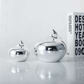 现代简约轻奢银色水滴状创意摆件样板房客厅售楼处软装 饰品摆设