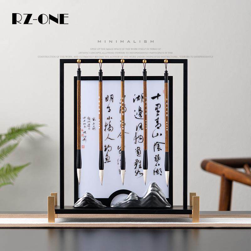 匠十三 新中式禅意摆件组合砚台毛笔组合样板间书房摆设书桌装饰,家居饰品,装饰摆件,淘宝优惠券,粉丝福利购,淘宝优惠卷