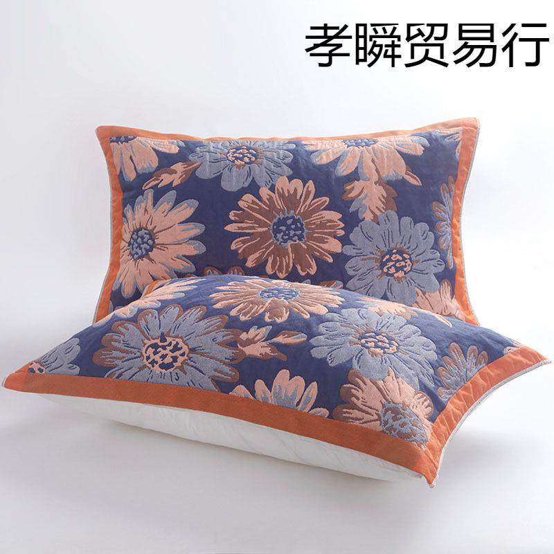 A类母婴级全棉色织提花枕巾加厚多层纱布家用52*78对装枕头巾,3C数码配件,USB灯,淘宝优惠券,粉丝福利购,淘宝优惠卷