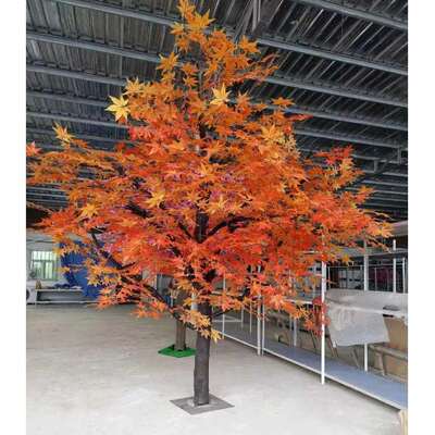 大型仿真枫叶树假红枫树盆栽假树落地客厅装饰假树道具树花艺庭院