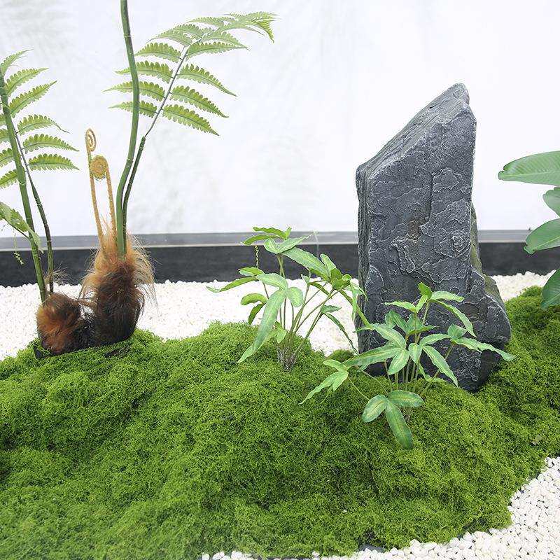 大型仿真绿植室内玄关角落橱窗落地微景观软装搭配造景猴头蕨摆件