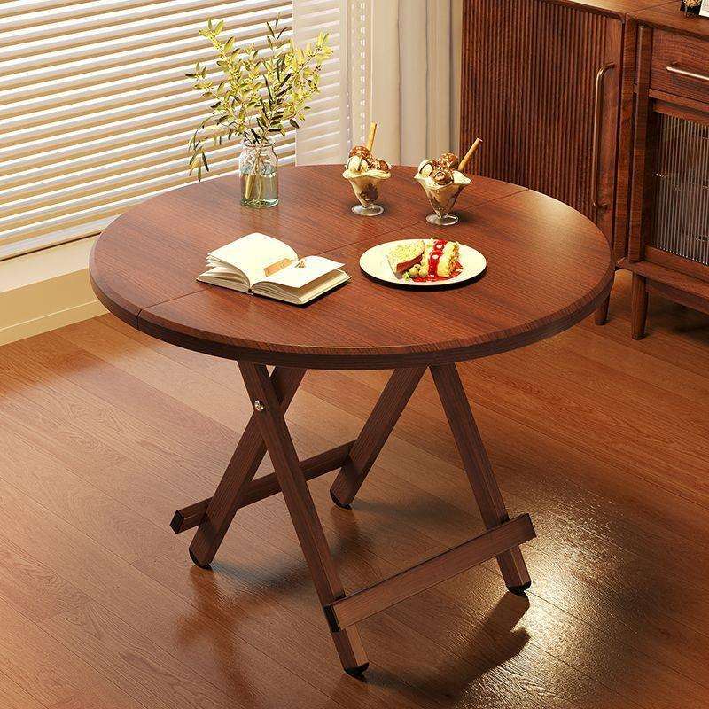 折叠桌子餐桌家用圆桌小户型吃饭小桌子多功能简易摆摊折叠桌便携