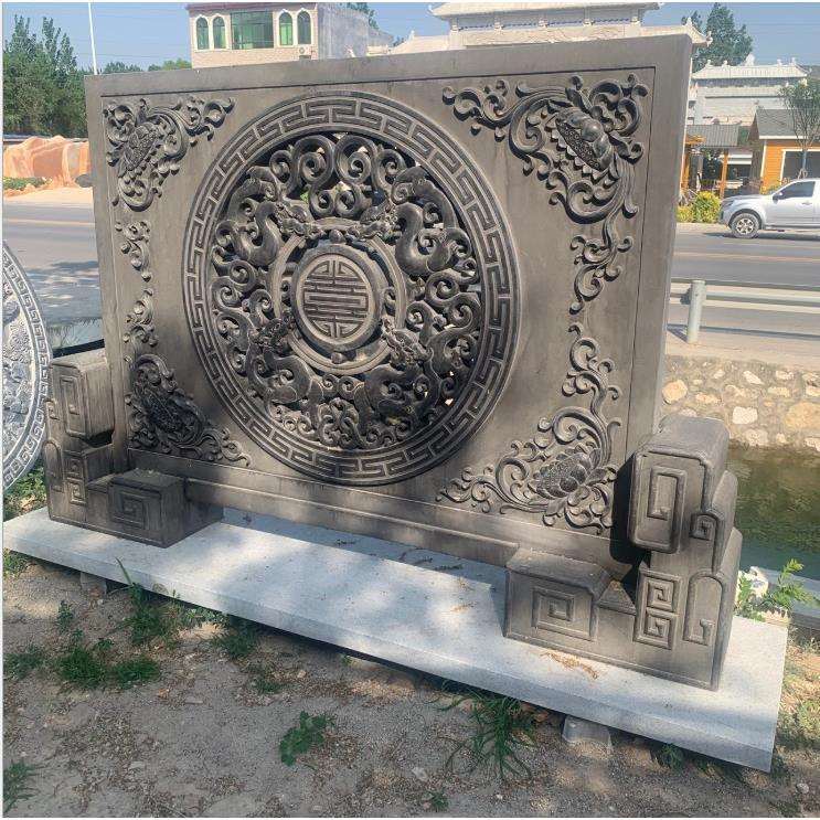仿古石雕石雕摆件汉白玉浮雕摆件老石雕石雕花草摆件浮雕曲阳石雕