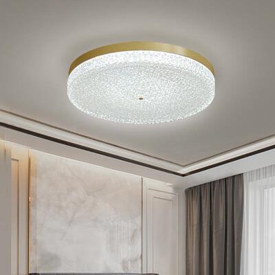 卧室吸顶灯圆形新款全铜轻奢现代简约后现代房间阳台厨房创意灯具