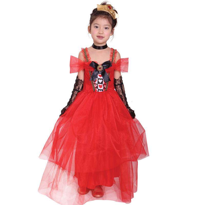 万圣节cosplay儿童派对表演化妆舞会服装高贵优雅桃心公主装