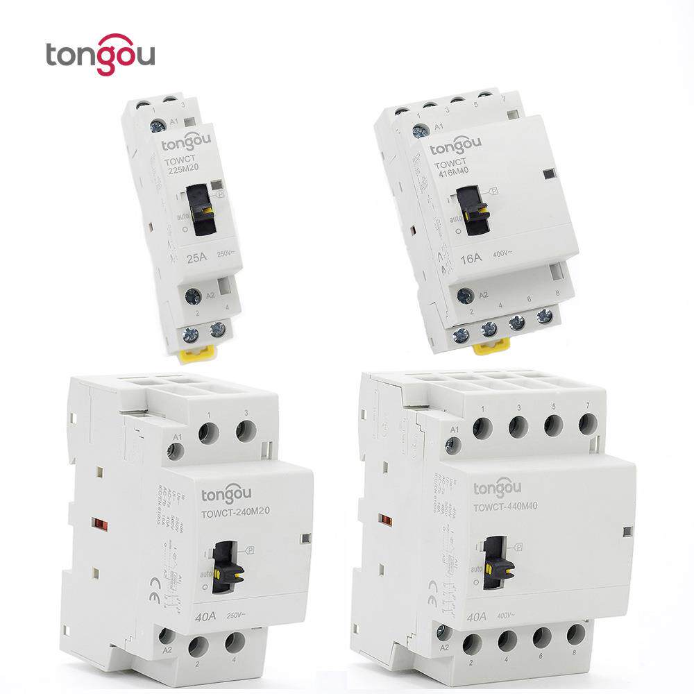 TONGOU交流接触器2P4P半自动2常开4常开16A20A25A32A40A63A外贸