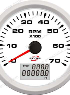 ECH防水螺纹安装多色背光汽车改装车快艇游艇邮轮指针转速表7K