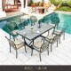 户外桌椅庭院欧式 铸铝三五件套露台露天室外花园铁艺家具阳台休闲