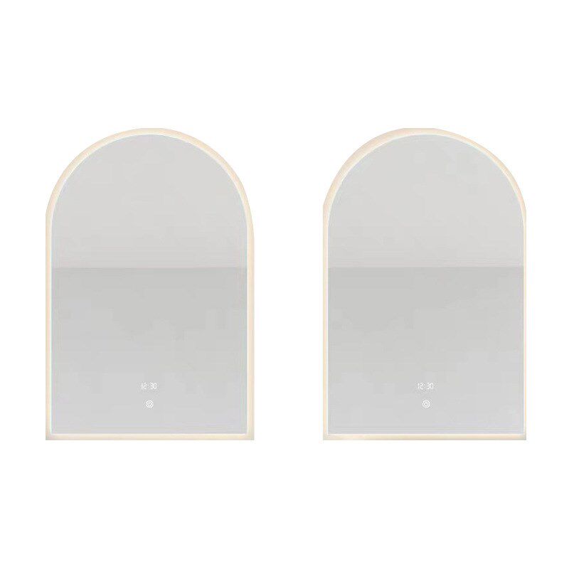 拱形智能浴室镜子轻奢风卫生间厕所镜子带灯防雾洗手间梳妆镜挂墙