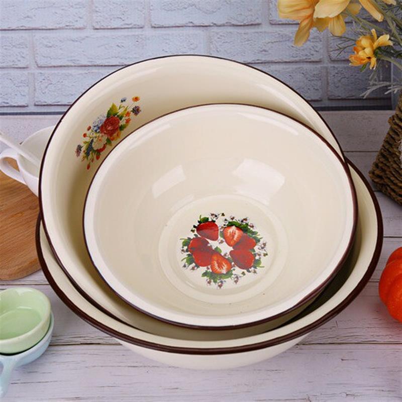 PK7J加厚老式家用搪瓷盆厨