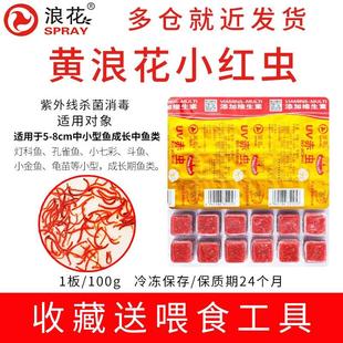 浪花水族冷冻红虫观赏鱼食饲料小鱼食红虫冰冻血虫丰年虾赤虫饲料