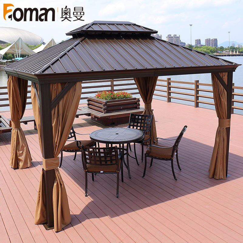 户外凉亭室外亭子庭院罗马帐篷别墅凉亭户外铝合金仿古亭子