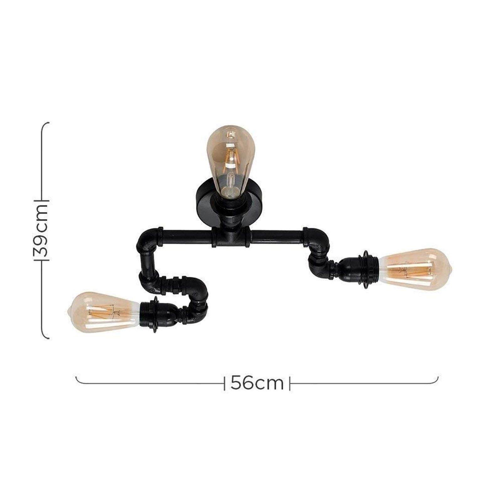 美式水管壁灯卧室床头灯三头客厅楼梯走廊过道灯墙灯复古灯饰