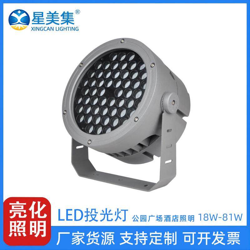 户外亮化投光灯圆形LED楼体公园景区亮化 18W 36W 48W 72W 81W