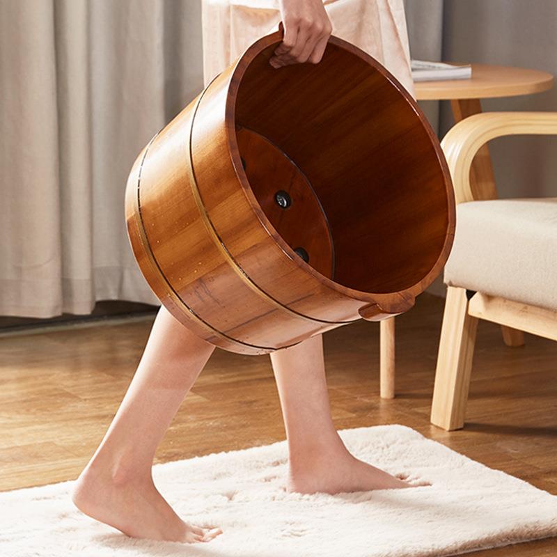 X^X^泡脚桶家用洗脚桶泡脚盆泡脚木桶洗脚木盆木质足浴桶过小腿洗