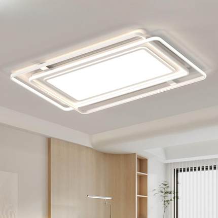 具护眼现代简约LED中山灯饰奶油光谱卧室吸顶灯客厅房间全风全屋