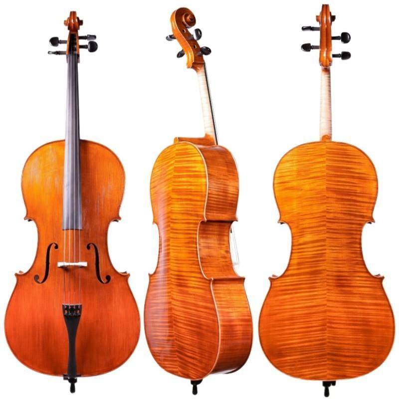 畅想乐器初学者成人儿童演奏级大提琴手工实木大提琴发货前音调好