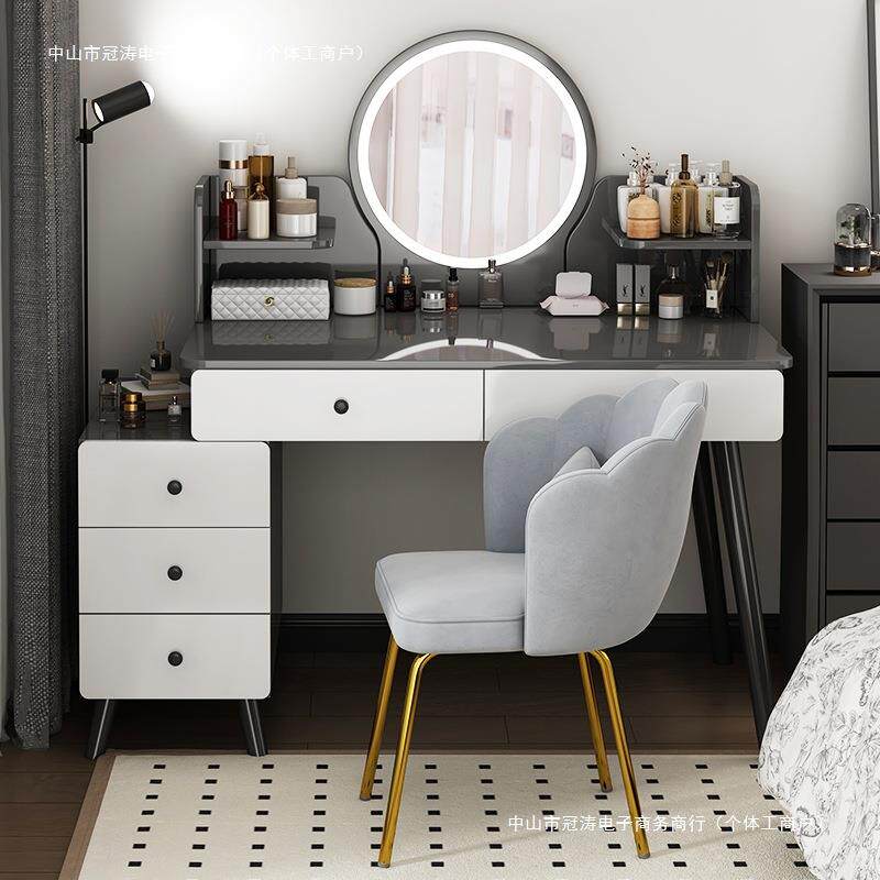 梳妆台卧室简约现代化妆柜2025年新款小型收纳斗柜一体书桌化妆桌