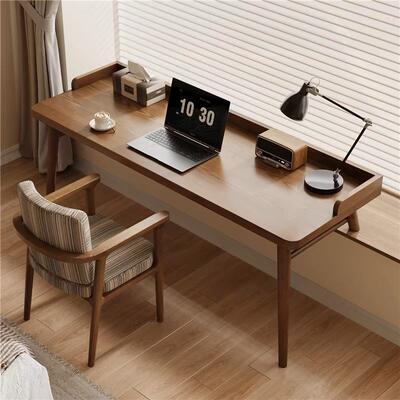 严选飘窗小桌子全实木电脑桌卧室学习桌家用高低脚书桌简易工作台